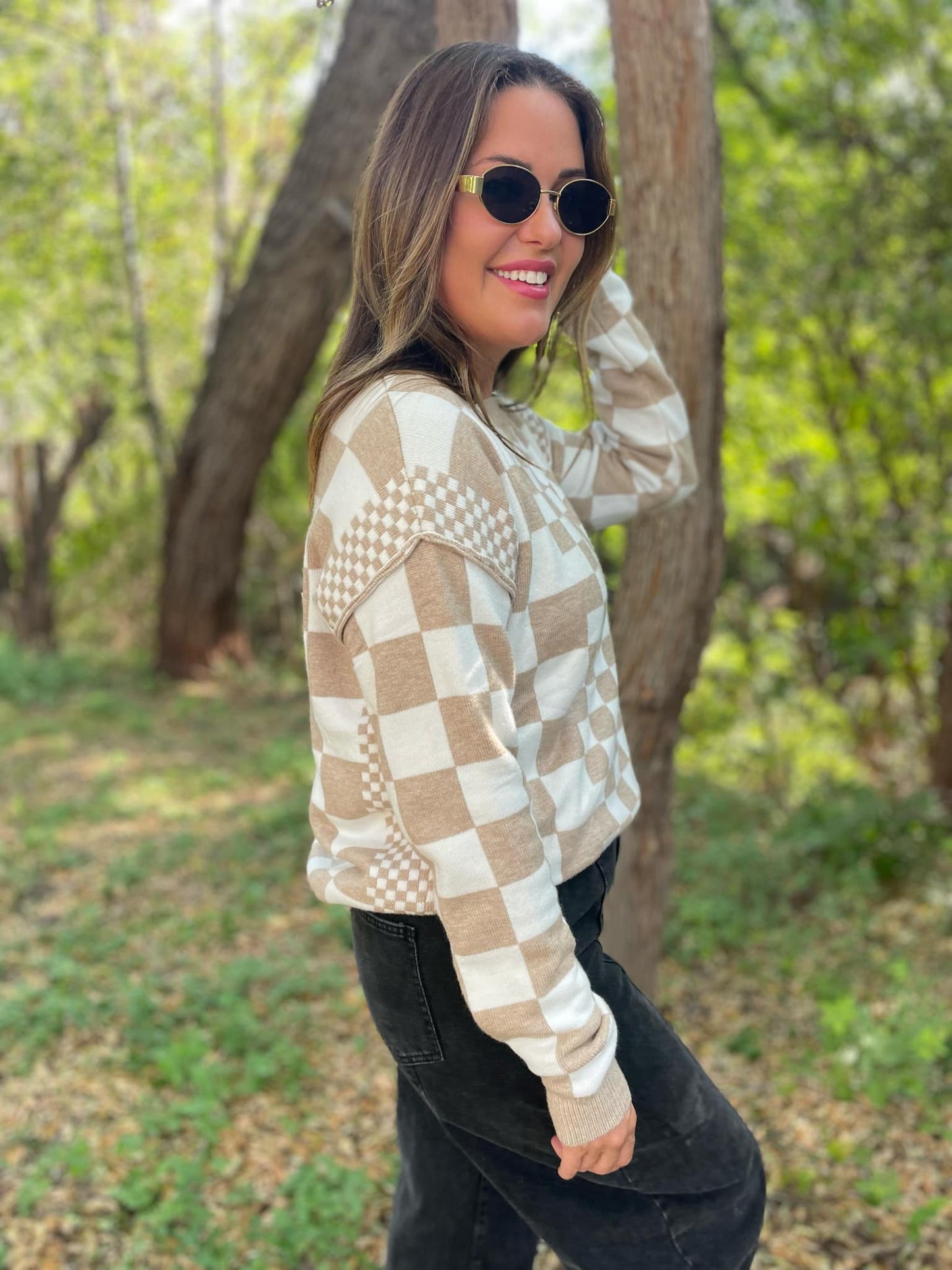 All Checkered Out Sweater
