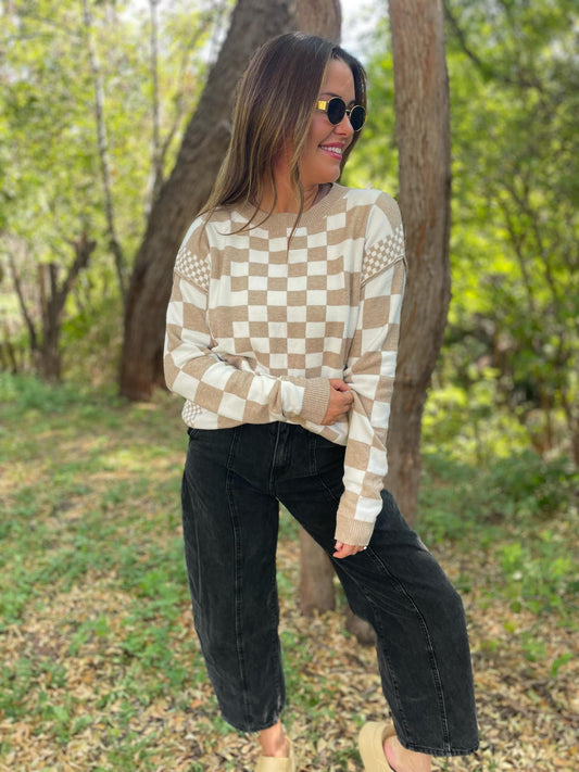 All Checkered Out Sweater
