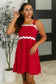 Acting Brand New Contrast Trim Crinkle Woven Dress