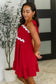 Acting Brand New Contrast Trim Crinkle Woven Dress