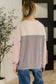 Dual Tones Cable Ribbed Knit Sweater