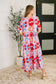 PREORDER: Half Sleeve Poplin Woven Dress in Pink and Blue Floral