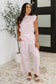 PREORDER: Knit Tank and Bottoms Set in Pink n White Stripe