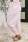 PREORDER: Knit Tank and Bottoms Set in Pink n White Stripe