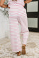 PREORDER: Knit Tank and Bottoms Set in Pink n White Stripe
