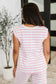 PREORDER: Knit Tank and Bottoms Set in Pink n White Stripe