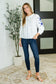 PREORDER: Machine Embroidered Details Ruffle Neck Blouse
