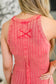 Offbeat Essential Mineral Washed Tank in Viva Magenta