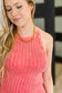 Offbeat Essential Mineral Washed Tank in Viva Magenta