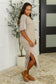 Soft But Savage Casual T-Shirt Dress in Beige