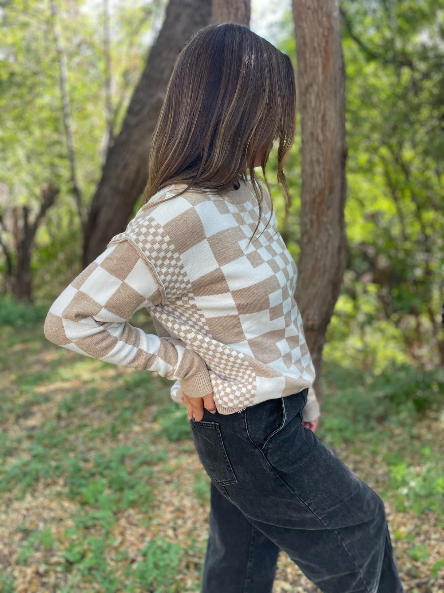 All Checkered Out Sweater